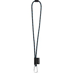 SET Lanyard NAUTIC Long mit Karabiner und Sicherheitsverschluss, Schwarz/Königsblau