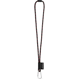 SET Lanyard NAUTIC Long mit Karabiner und Sicherheitsverschluss, Schwarz/Rot