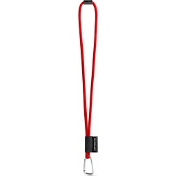 SET Lanyard TUBE Long mit Karabiner und Sicherheitsverschluss, Rot