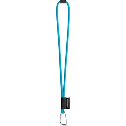 SET Lanyard TUBE Long mit Karabiner und Sicherheitsverschluss, Hellblau