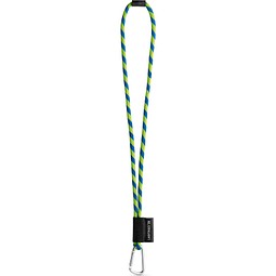 SET Lanyard TUBE Long mit Karabiner und Sicherheitsverschluss, Gelb/Königsblau