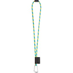 SET Lanyard TUBE Long mit Karabiner und Sicherheitsverschluss, Gelb/Hellblau
