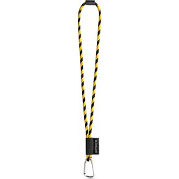 SET Lanyard TUBE Long mit Karabiner und Sicherheitsverschluss, Schwarz/Gelb