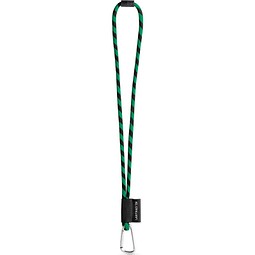 SET Lanyard TUBE Long mit Karabiner und Sicherheitsverschluss, Schwarz/Grün