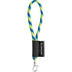 SET Lanyard TUBE Short mit Karabiner, Gelb/Königsblau