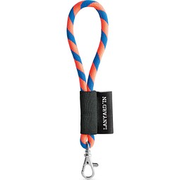 SET Lanyard TUBE Short mit Karabiner, Orange/Königsblau