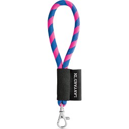 SET Lanyard TUBE Short mit Karabiner, Rosa/Königsblau