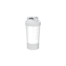 Gastro-Werbemittel Shaker Pro 1 – weiß – mit Logodruck 0,40 l Fassungsvermögen inklusive Siebeinsatz als praktischer Mixbecher für Fitnessstudios