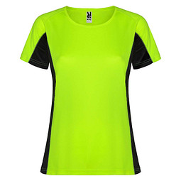 Shanghai Sport T-Shirt für Damen, Fluor Green / schwarz, M