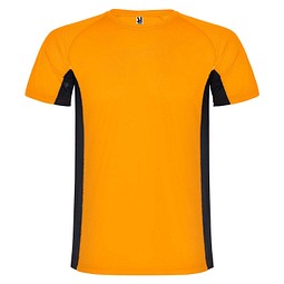 Shanghai Sport T-Shirt für Herren, Fluor Orange / schwarz, L