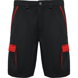 Workwear Shorts Tahoe, M, schwarz/rot
