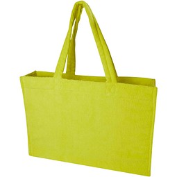 Siam GRS-recycelte Strandtragetasche aus Frottee 13 L, limone
