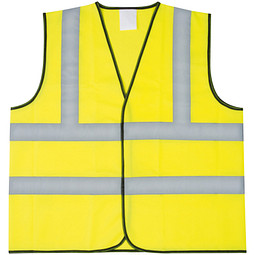 Warnweste Safe Travel (M, gelb, Polyester 100%, 112g) als Werbemittel Auf