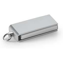 SIMON 8GB. Mini-Stick UDP 8 GB aus Aluminium, Satinsilber