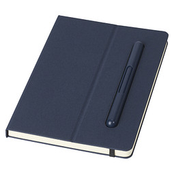 Skribo Kugelschreiber und Notizbuch im Set, navy