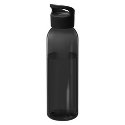 Sky 650 ml Sportflasche aus recyceltem Kunststoff, schwarz