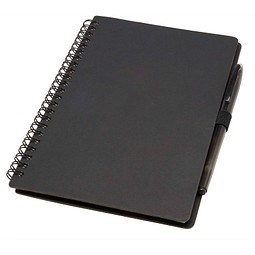 Slate wiederverwendbares Hardcover Notizbuch und Stiftset (schwarze Mine), schwarz