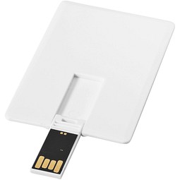 Slim Credit Card USB-Stick, weiss, 4GB