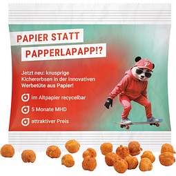 Snack Miditüte, Kichererbsen Paprika, recyclingfähigem Papier, inkl. Druck