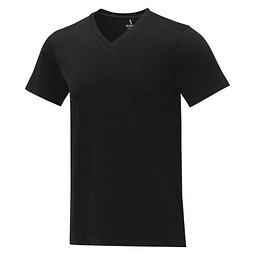 Somoto T-Shirt mit V-Ausschnitt für Herren, schwarz, S