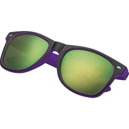 Sonnenbrille aus Kunststoff mit verspiegelten Gläsern, UV 400 Schutz, violett