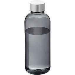 Werbeartikel Spring Tritan Trinkflasche – transparent schwarz – mit 48h Express-Druck 600 ml BPA-frei auslaufsicher für Sportevents