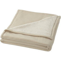 SEASONS Plaid-Decke Springwood aus Soft- und Sherpa-Fleece, weiß