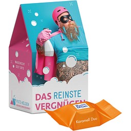 Standbodenbox, Ritter SPORT Schokowürfel Karamell Dou, inkl. Druck