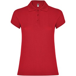 Star Poloshirt für Damen, rot, S