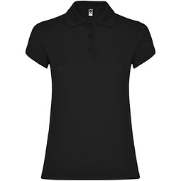 Star Poloshirt für Damen, schwarz, 2XL
