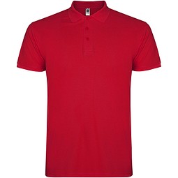 Star Poloshirt für Kinder, rot, 3/4
