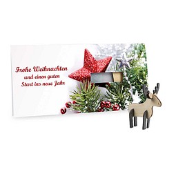 Steckfiguren-Karte Filz, Elch, 1-seit. Druck