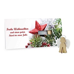 Steckfiguren-Karte Filz, Engel, 1-seit. Druck