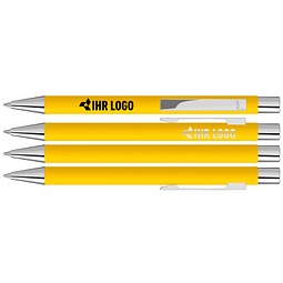 uma® Metall-Kugelschreiber Straight SI, blaue Mine, dunkelgelb