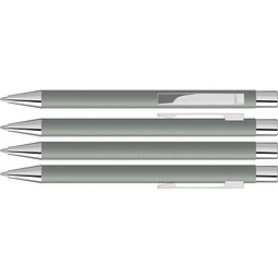 uma® Metall-Kugelschreiber Straight SI, blaue Mine, grau