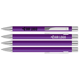 uma® Metall-Kugelschreiber Straight SI, blaue Mine, violett