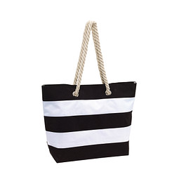 Strandtasche SYLT, schwarz, weiß