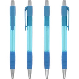 Striped Grip Pen Hellblau Blaue Tinte