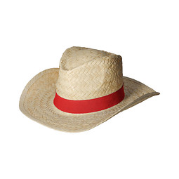 Strohhut Texas, natur/rot