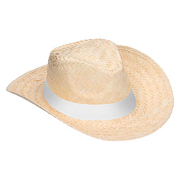 Werbeartikel Strohhut Texas – natur – mit individuellem Werbedruck aus Naturstroh nachhaltiges Sommer-Accessoire für CSR-Promotions