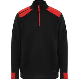 Farblich kombiniertes Sweatshirt Maverick, S, schwarz/rot