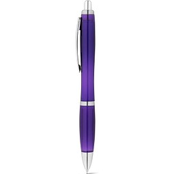 SWING rPET. Recyceltes PET (100% rPET)-Kugelschreiber mit Metallclip, Violett