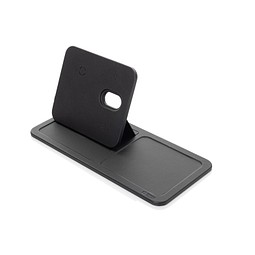 Swiss Peak 3-in-1- Wireless-Charging Desk-Tray aus RCS rPU, schwarz