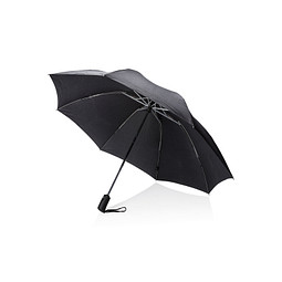 Swiss Peak AWARE™ 23 Zoll faltbarer umgekehrter Regenschirm, schwarz