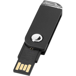 Swivel Rectangular USB-Stick, schwarz, 4GB