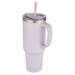 Sydney 1200 ml doppelwandiger RCS-zertifizierter Kupfer-Vakuum Isolierbecher mit Strohhalm, lila