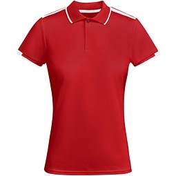 Tamil Sport Poloshirt für Damen, rot, M