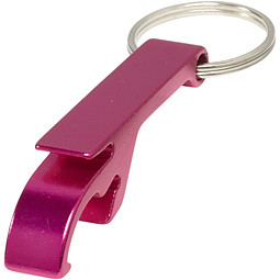 Schlüsselanhänger Tao mit Flaschen- und Dosenöffner, magenta