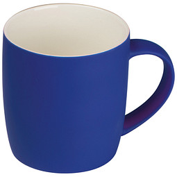 Tasse matt gummiert, 300 ml, blau