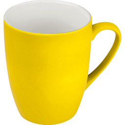 Tasse außen gummiert, 300 ml, gelb